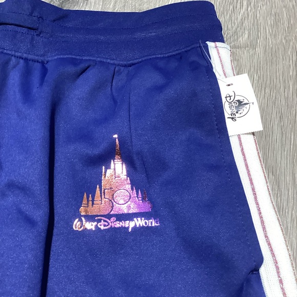 Disney 50th Anniversary Track Jogger Sweatpants Sparkle Blue Cinderella’s Castle - Picture 3 of 12